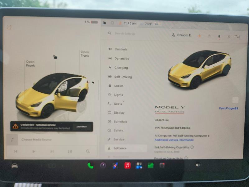 54517316 :رقم المزاد ، 7SAYGDEF8NF546365 vin ، 2022 Tesla Model Y مزاد بيع