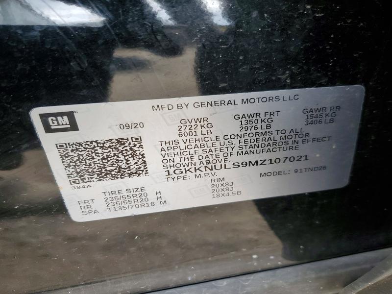 Продажа на аукционе авто 2021 Gmc Acadia, vin: 1GKKNULS9MZ107021, номер лота: 52699576