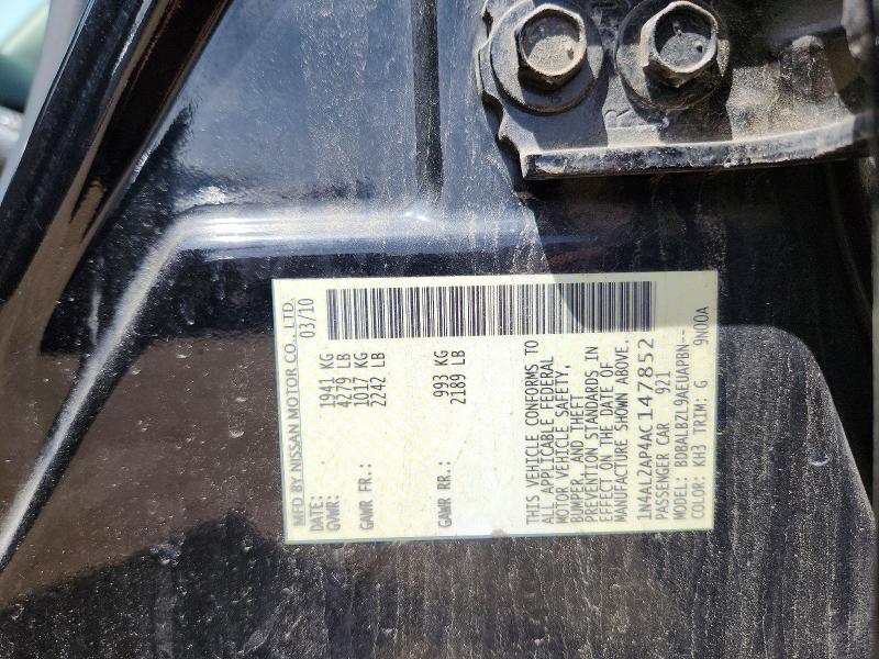 Aukcja sprzedaży 2010 Nissan Altima, vin: 1N4AL2AP4AC147852, numer aukcji: 55034416