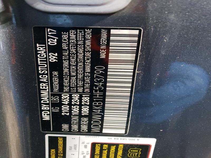 Auction sale of the 2017 Mercedes-benz C, vin: WDDWJ4KB1HF543790, lot number: 53376216