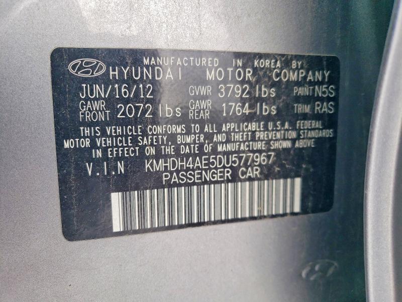 Aukcja sprzedaży 2013 Hyundai Elantra, vin: KMHDH4AE5DU577967, numer aukcji: 54697296