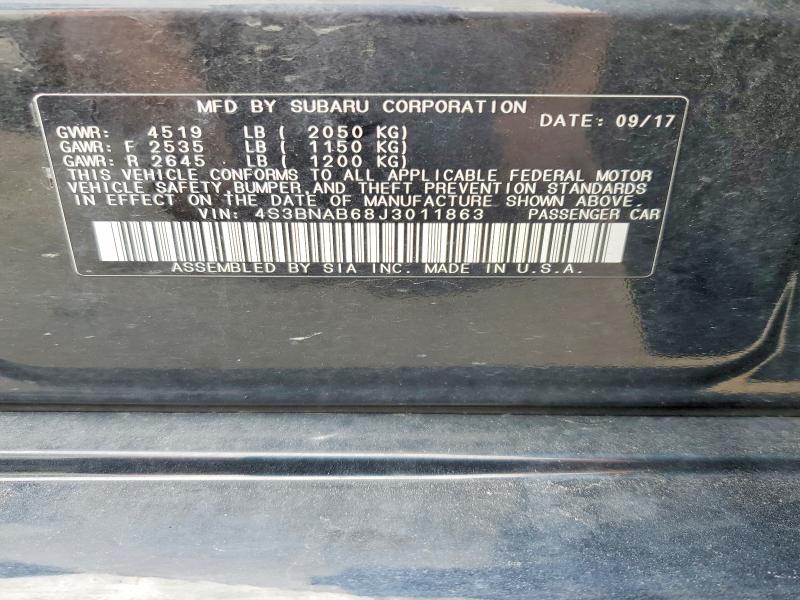 Aukcja sprzedaży 2018 Subaru Legacy, vin: 4S3BNAB68J3011863, numer aukcji: 55006946