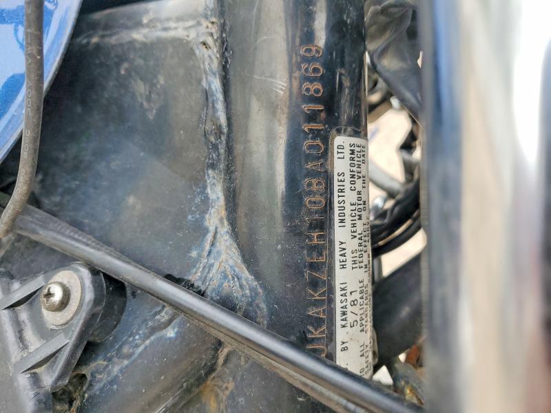 1981 Kawasaki Kz650 მანქანა იყიდება აუქციონზე, vin: JKAKZEH10BA011869, აუქციონის ნომერი: 53771206
