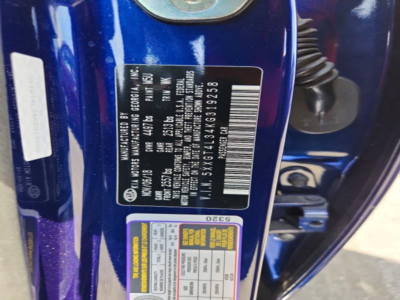Продаж на аукціоні авто 2019 Kia Optima, vin: 5XXGT4L34KG319258, номер лоту: 50928286