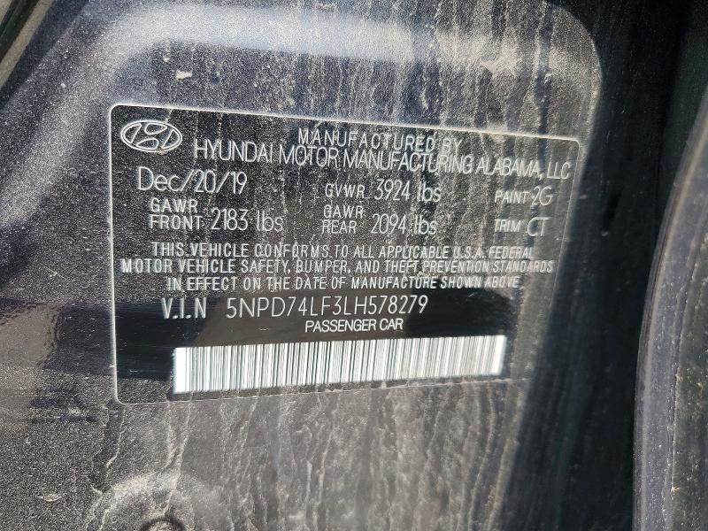 Aukcja sprzedaży 2020 Hyundai Elantra, vin: 5NPD74LF3LH578279, numer aukcji: 53142886