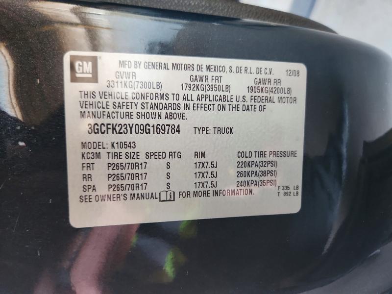 55605396 :رقم المزاد ، 3GCFK23Y09G169784 vin ، 2009 Chevrolet Silverado مزاد بيع