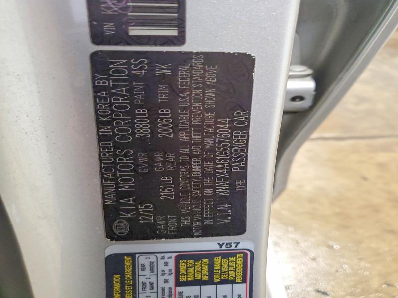 2016 Kia Forte მანქანა იყიდება აუქციონზე, vin: KNAFX4A61G5576044, აუქციონის ნომერი: 53819216