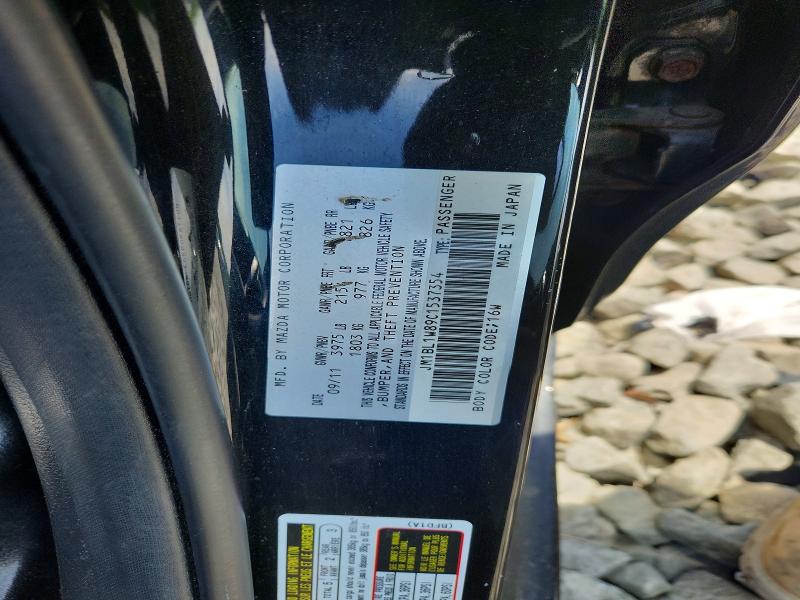 53507096 :رقم المزاد ، JM1BL1W89C1537354 vin ، 2012 Mazda 3 مزاد بيع