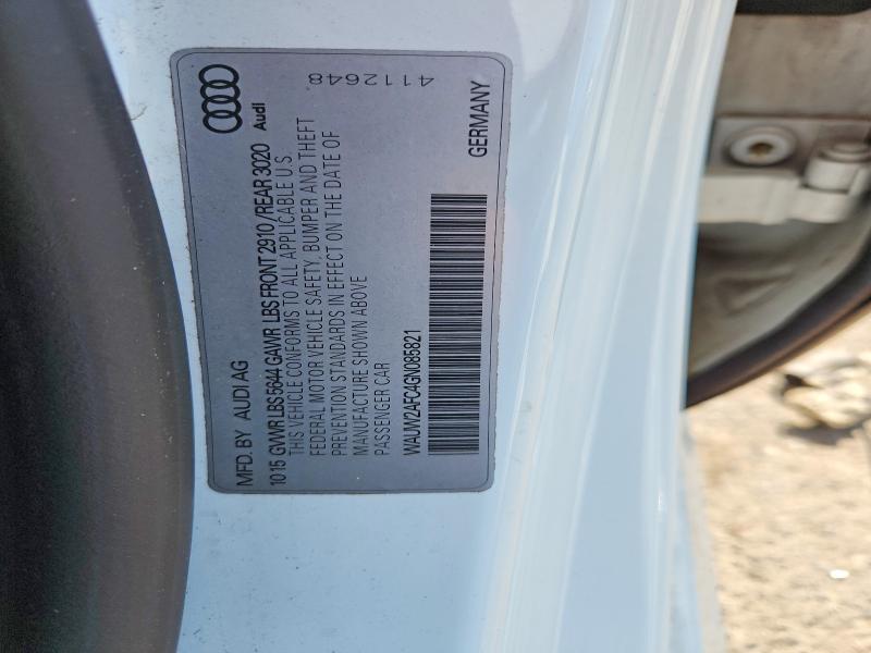 52743846 :رقم المزاد ، WAUW2AFC4GN085821 vin ، 2016 Audi S7 مزاد بيع