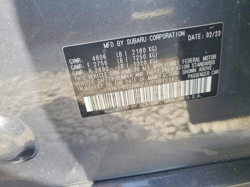 Aukcja sprzedaży 2023 Subaru Legacy, vin: 4S3BWGP62P3013142, numer aukcji: 54815316