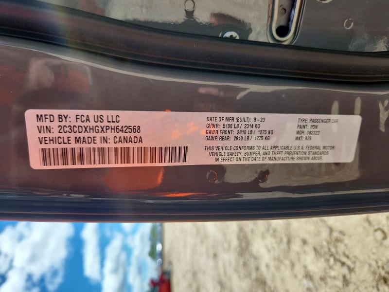 53403636 :رقم المزاد ، 2C3CDXHGXPH642568 vin ، 2023 Dodge Charger مزاد بيع