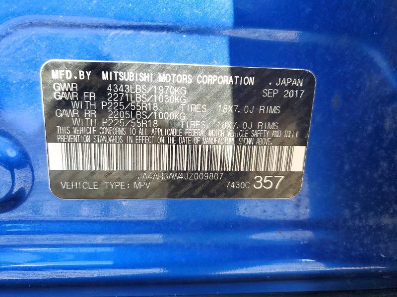 Aukcja sprzedaży 2018 Mitsubishi Outlander Sport, vin: JA4AR3AW4JZ009807, numer aukcji: 51823616
