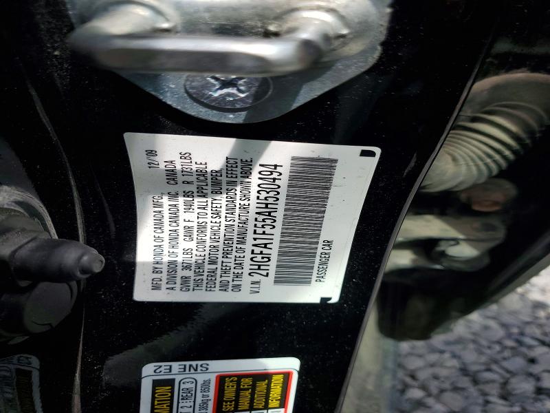 Aukcja sprzedaży 2010 Honda Civic, vin: 2HGFA1F55AH530494, numer aukcji: 53567416