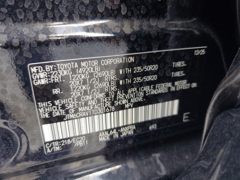 54203856 :رقم المزاد ، JTM6CRAV1TD301678 vin ، 2026 Toyota Rav4 مزاد بيع