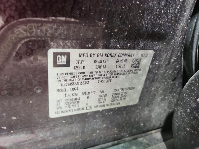 Продаж на аукціоні авто 2018 Buick Encore, vin: KL4CJASB5JB556383, номер лоту: 53648406