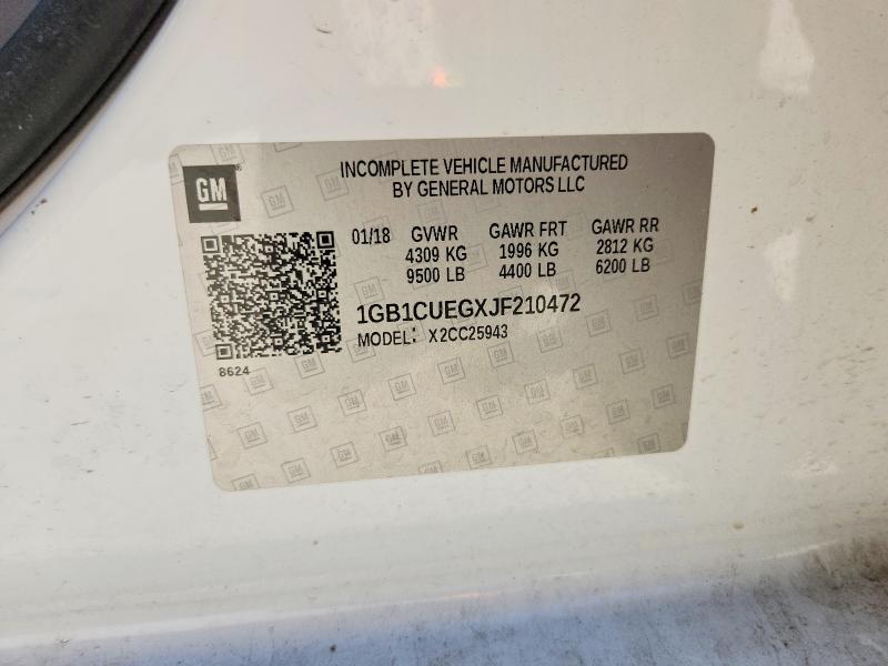 Aukcja sprzedaży 2018 Chevrolet Silverado, vin: 1GB1CUEGXJF210472, numer aukcji: 53717846