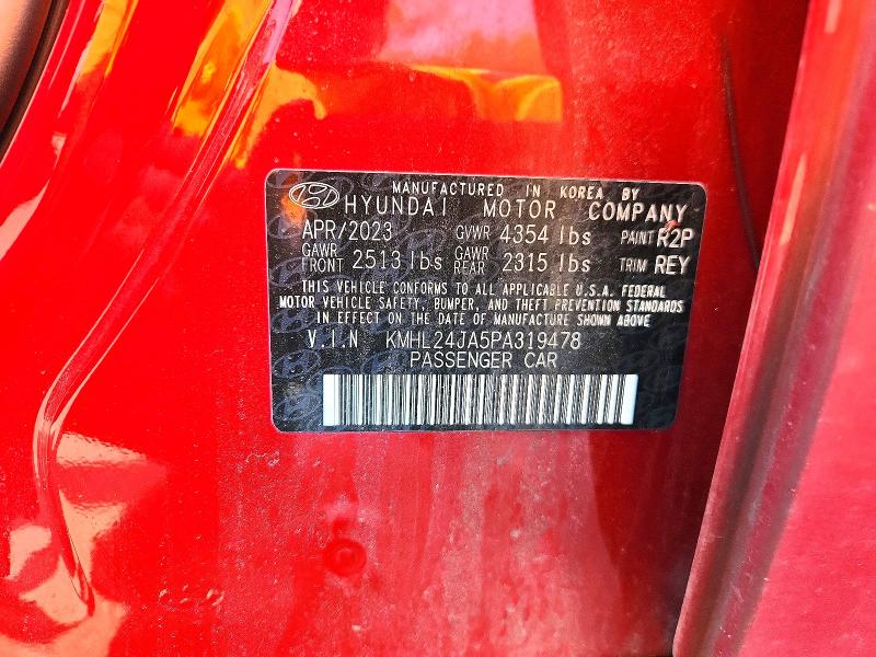 2023 Hyundai Sonata მანქანა იყიდება აუქციონზე, vin: KMHL24JA5PA319478, აუქციონის ნომერი: 51687326