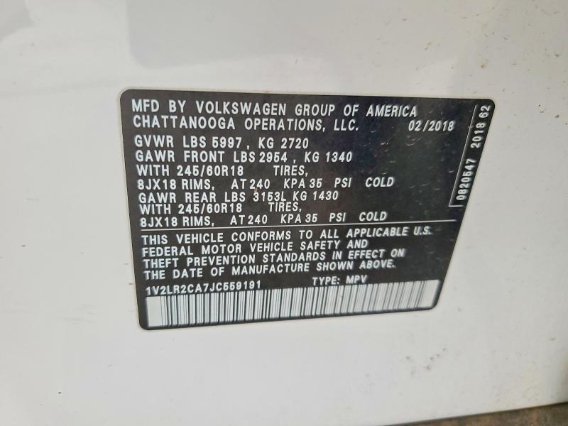 Продаж на аукціоні авто 2018 Volkswagen Atlas, vin: 1V2LR2CA7JC559191, номер лоту: 53904826