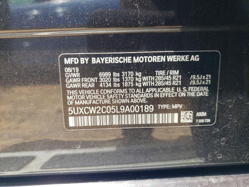 Aukcja sprzedaży 2020 Bmw X7, vin: 5UXCW2C05L9A00189, numer aukcji: 53723216