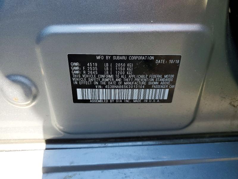 Продаж на аукціоні авто 2019 Subaru Legacy, vin: 4S3BNAB65K3013104, номер лоту: 51855776