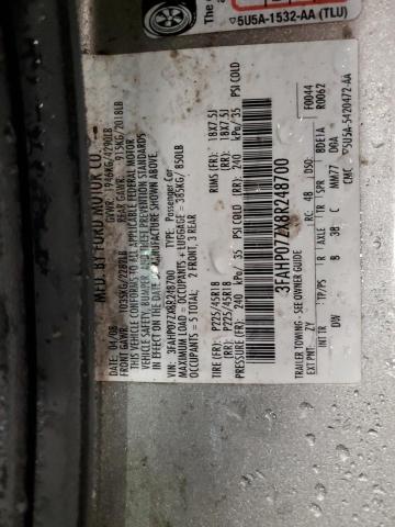 Продаж на аукціоні авто 2008 Ford Fusion, vin: 3FAHP07ZX8R248700, номер лоту: 54826136