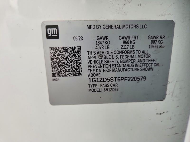 53352766 :رقم المزاد ، 1G1ZD5ST6PF220579 vin ، 2023 Chevrolet Malibu مزاد بيع