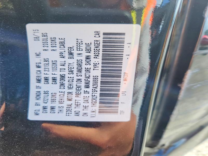 54459346 :رقم المزاد ، 1HGCR2F75FA268985 vin ، 2015 Honda Accord مزاد بيع