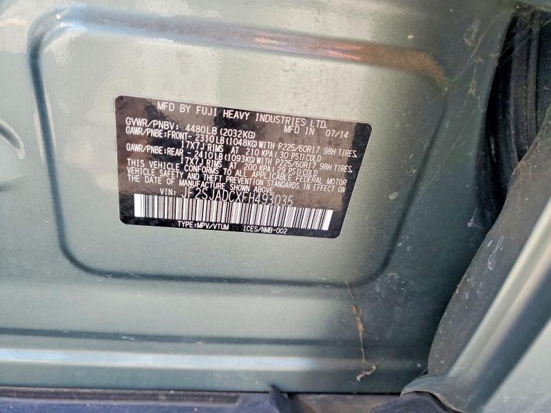 Продажа на аукционе авто 2015 Subaru Forester, vin: JF2SJADCXFH493035, номер лота: 52724206