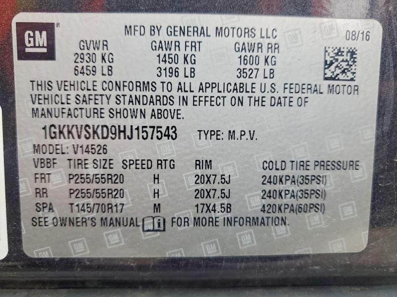 Продажа на аукционе авто 2017 Gmc Acadia Limited, vin: 1GKKVSKD9HJ157543, номер лота: 54308506