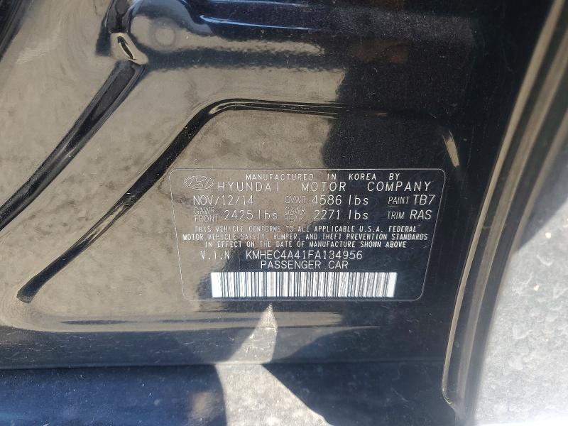 Продаж на аукціоні авто 2015 Hyundai Sonata Hybrid, vin: KMHEC4A41FA134956, номер лоту: 52705766