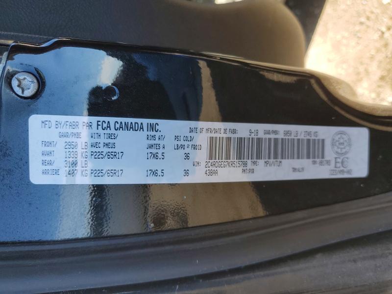 Aukcja sprzedaży 2019 Dodge Grand Caravan, vin: 2C4RDGEG7KR515788, numer aukcji: 55112276