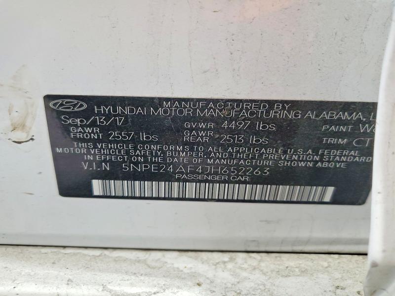 Продажа на аукционе авто 2018 Hyundai Sonata, vin: 5NPE24AF4JH652263, номер лота: 54090476