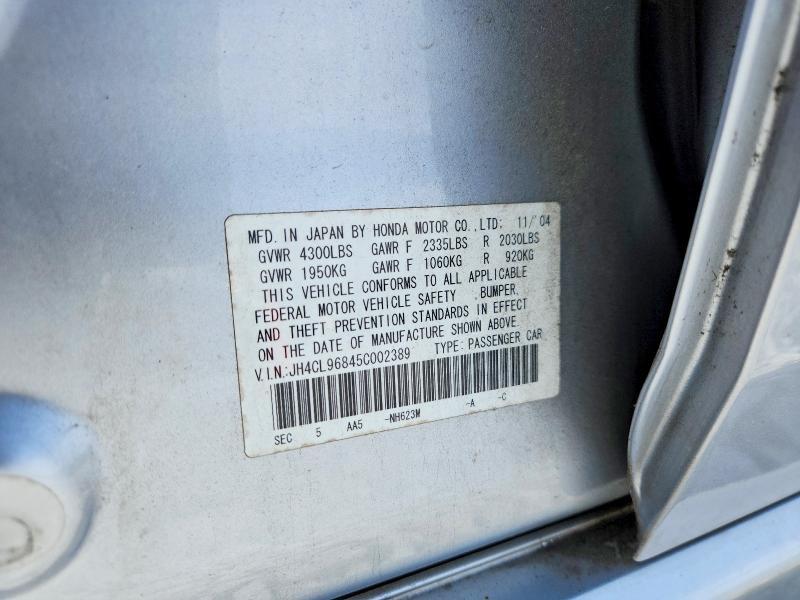 Продаж на аукціоні авто 2005 Acura Tsx, vin: JH4CL96845C002389, номер лоту: 54979436