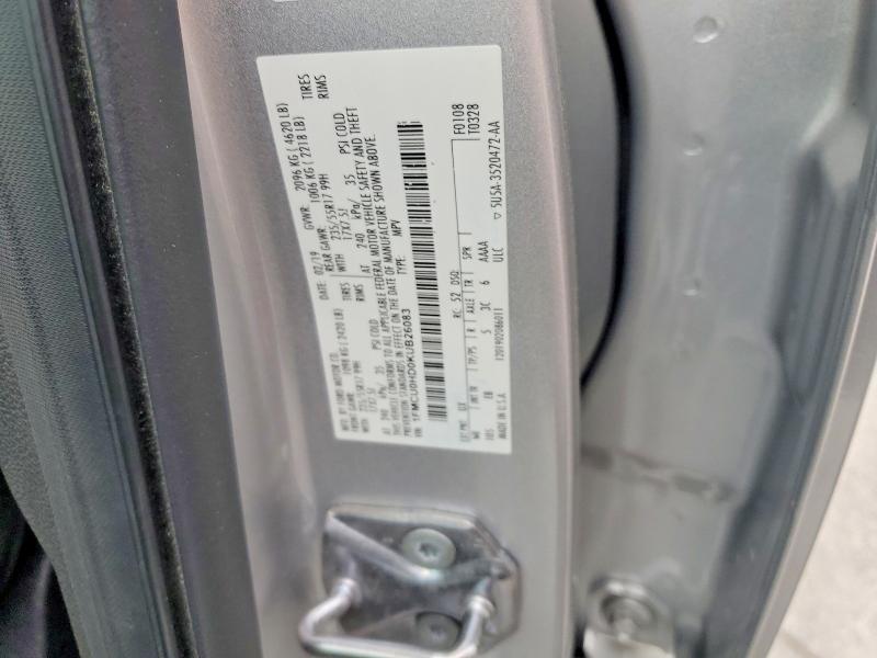 52623946 :رقم المزاد ، 1FMCU0HD0KUB26083 vin ، 2019 Ford Escape مزاد بيع