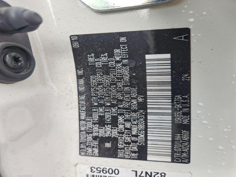 Aukcja sprzedaży 2011 Toyota Sequoia, vin: 5TDDW5G18BS043724, numer aukcji: 55038166