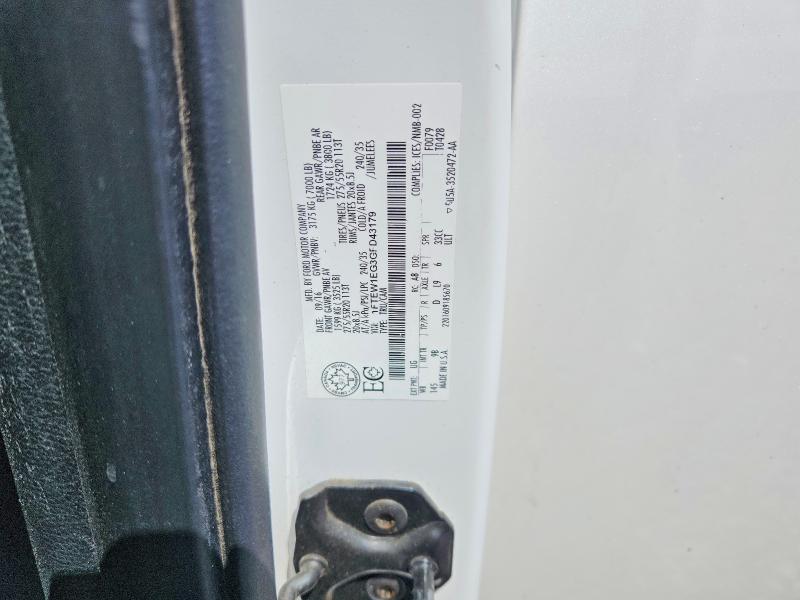 2016 Ford F150 მანქანა იყიდება აუქციონზე, vin: 1FTEW1EG3GFD43179, აუქციონის ნომერი: 52867436