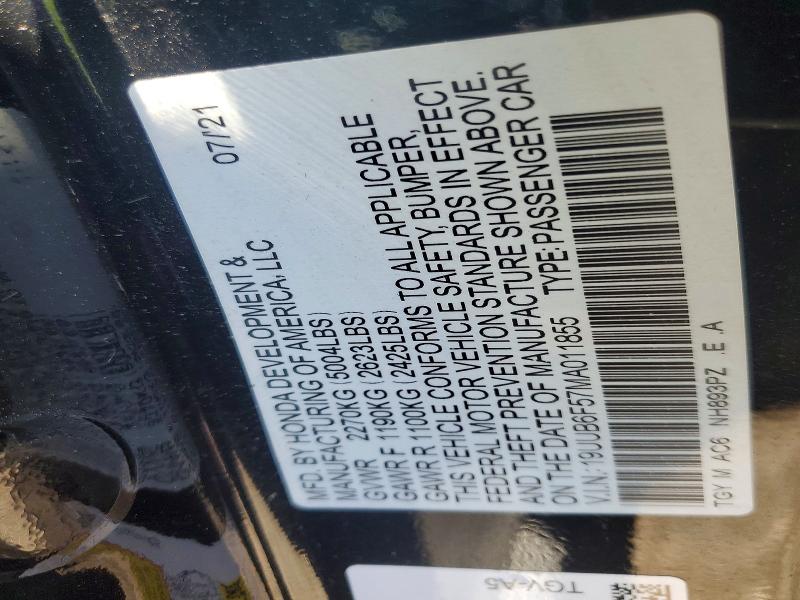 Продажа на аукционе авто 2021 Acura Tlx, vin: 19UUB6F57MA011855, номер лота: 52930776