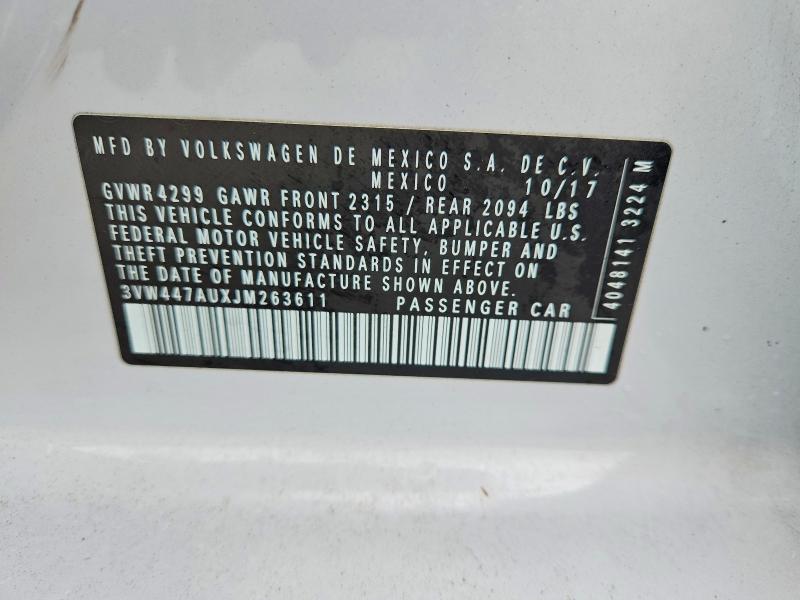Aukcja sprzedaży 2018 Volkswagen Gti, vin: 3VW447AUXJM263611, numer aukcji: 54204856