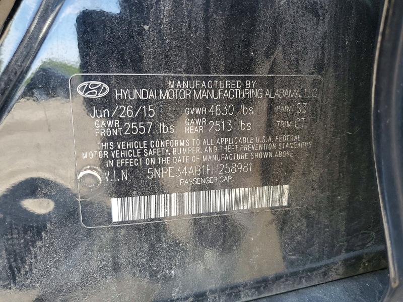 Продаж на аукціоні авто 2015 Hyundai Sonata, vin: 5NPE34AB1FH258981, номер лоту: 52626486