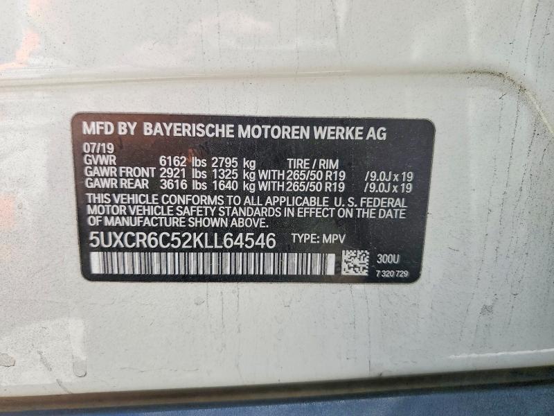 Auction sale of the 2019 Bmw X5, vin: 5UXCR6C52KLL64546, lot number: 52591026