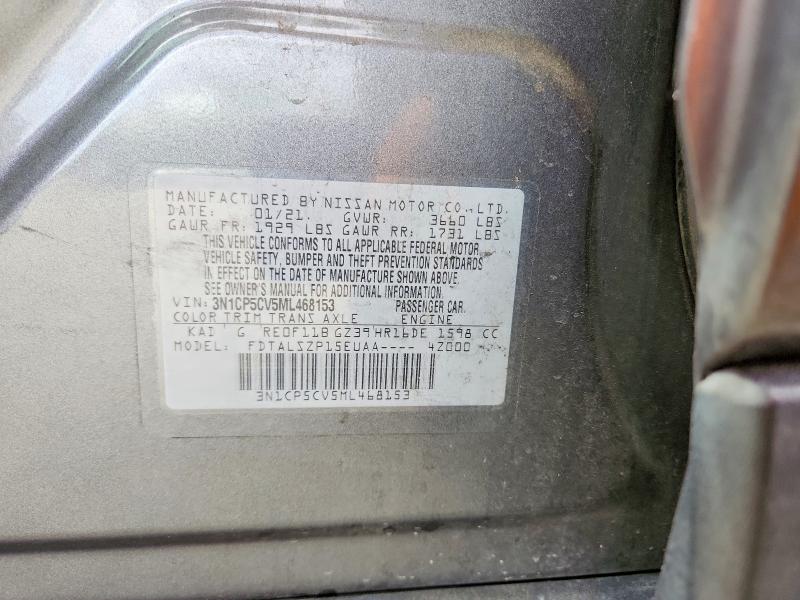 Aukcja sprzedaży 2021 Nissan Kicks, vin: 3N1CP5CV5ML468153, numer aukcji: 54556686