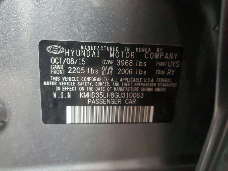 Продажа на аукционе авто 2016 Hyundai Elantra Gt, vin: KMHD35LH8GU310063, номер лота: 52756406
