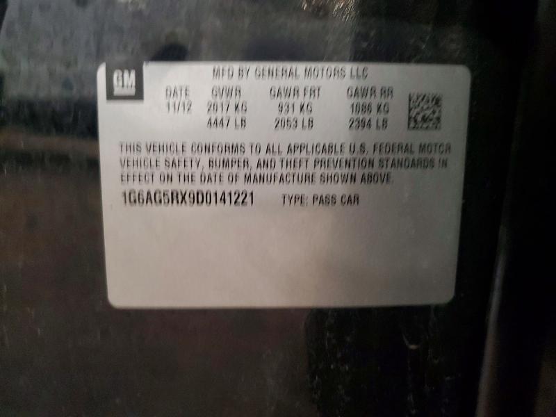 2013 Cadillac Ats მანქანა იყიდება აუქციონზე, vin: 1G6AG5RX9D0141221, აუქციონის ნომერი: 54622816