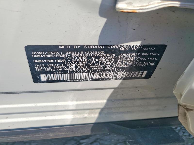 Продажа на аукционе авто 2020 Subaru Forester, vin: JF2SKAJC7LH430262, номер лота: 54094056