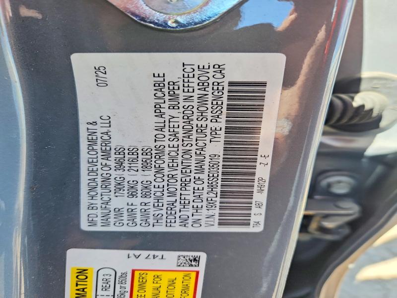 Продаж на аукціоні авто 2025 Honda Civic, vin: 19XFL2H85SE035019, номер лоту: 52163186