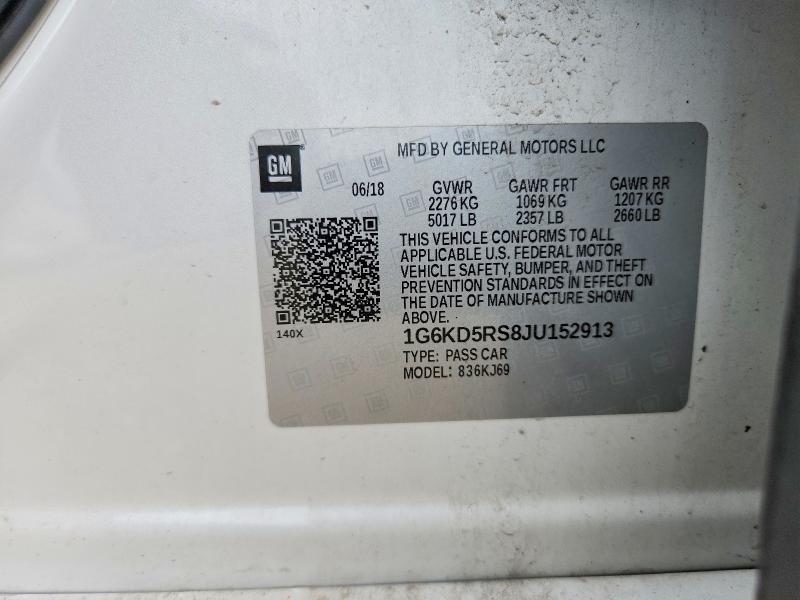 Aukcja sprzedaży 2018 Cadillac Ct6, vin: 1G6KD5RS8JU152913, numer aukcji: 53552746