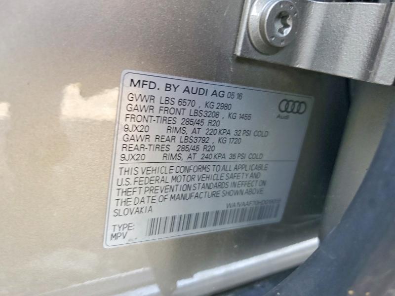 Aukcja sprzedaży 2017 Audi Q7, vin: WA1VAAF70HD019059, numer aukcji: 53044576