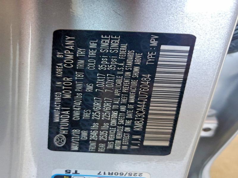Aukcja sprzedaży 2018 Hyundai Tucson, vin: KM8J3CA44JU760484, numer aukcji: 53888326