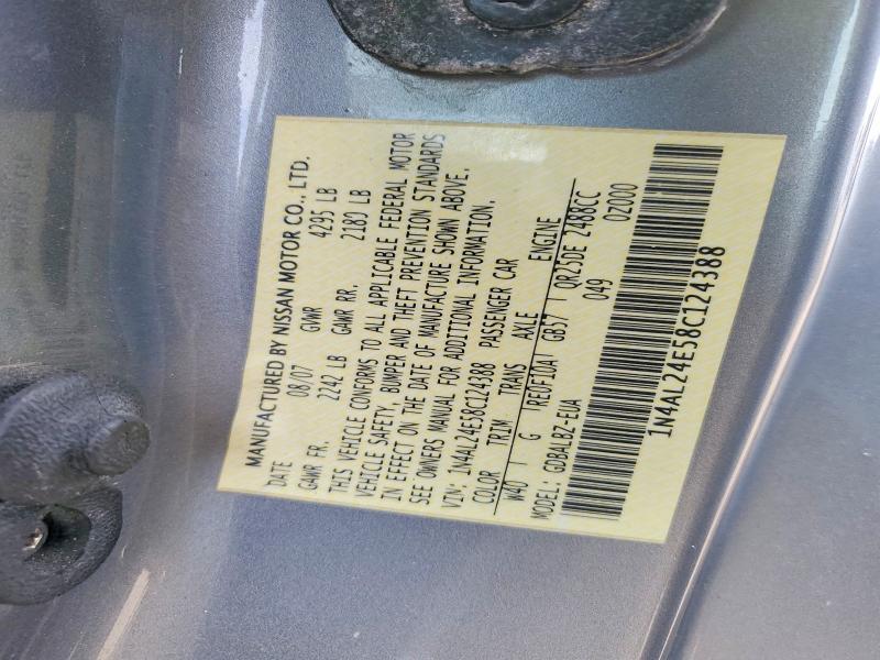 Aukcja sprzedaży 2008 Nissan Altima, vin: 1N4AL24E58C124388, numer aukcji: 54314466