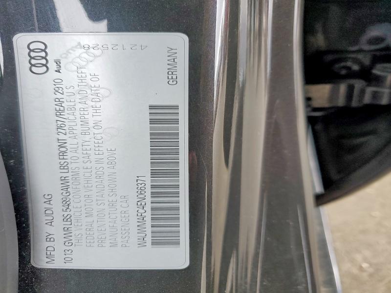 55557436 :رقم المزاد ، WAUWMAFC4EN066371 vin ، 2014 Audi A7 مزاد بيع